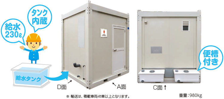 コンフィトイレ（簡易水洗式II型）TM-20-5型