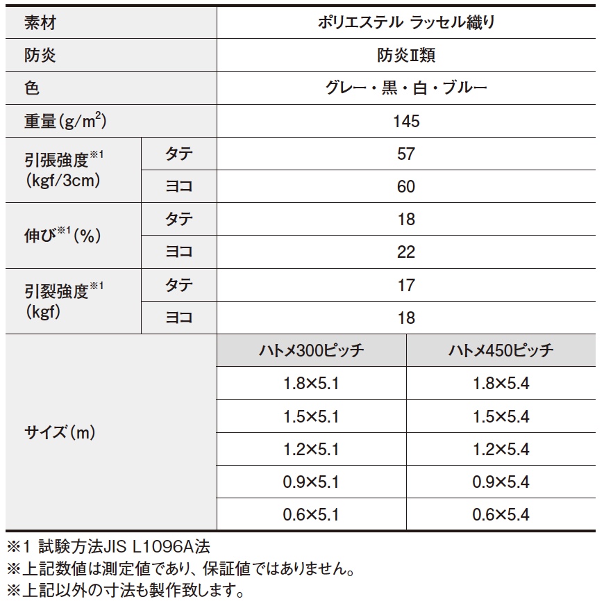 アイメッシュ（黒）・防炎Rメッシュ（2類）（防炎メッシュシート 
