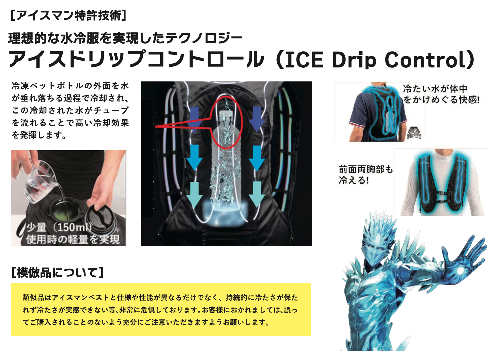 アイスマンHYBRID-PRO｜熱中症対策 水冷服 - 【LC+】建設仮設機材 